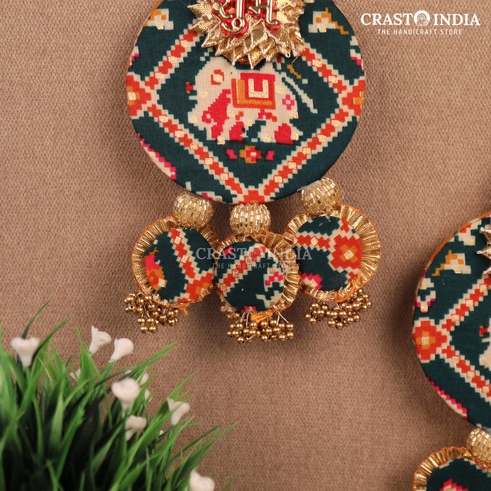 CRASTO INDIA HANDCRAFTED FESTIVE REVERSIBLE PATOLA SHUBH LABH #04